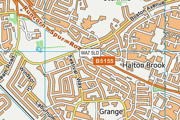 WA7 5LD map - OS VectorMap District (Ordnance Survey)