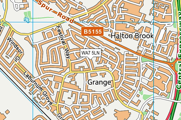 WA7 5LN map - OS VectorMap District (Ordnance Survey)