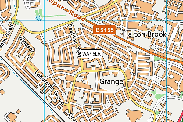 WA7 5LR map - OS VectorMap District (Ordnance Survey)