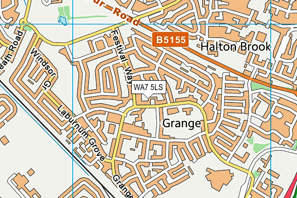 WA7 5LS map - OS VectorMap District (Ordnance Survey)