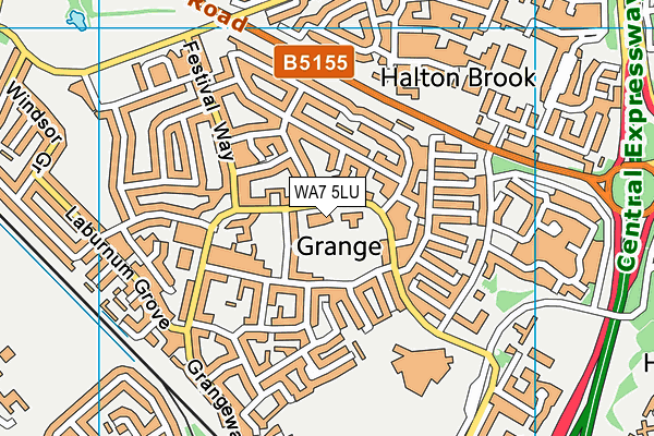 Halton Lodge School map (WA7 5LU) - OS VectorMap District (Ordnance Survey)