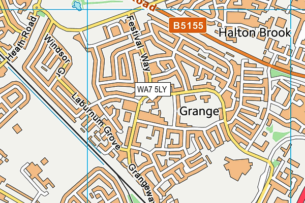 WA7 5LY map - OS VectorMap District (Ordnance Survey)