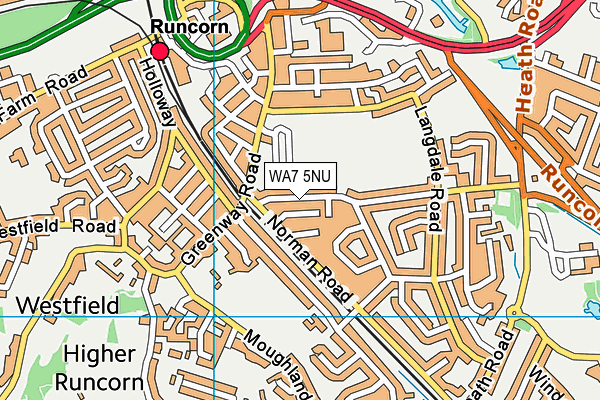 WA7 5NU map - OS VectorMap District (Ordnance Survey)