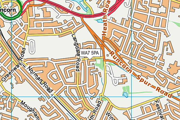 WA7 5PA map - OS VectorMap District (Ordnance Survey)