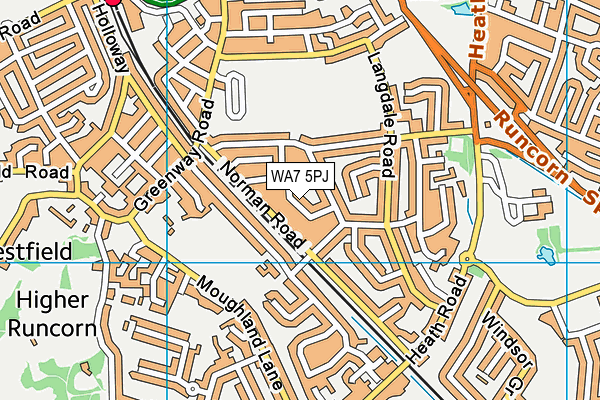 WA7 5PJ map - OS VectorMap District (Ordnance Survey)