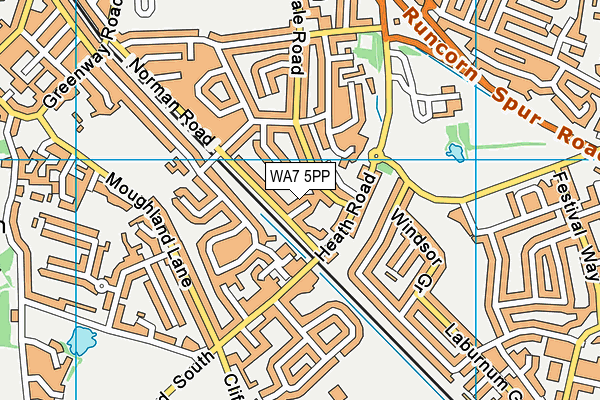 WA7 5PP map - OS VectorMap District (Ordnance Survey)