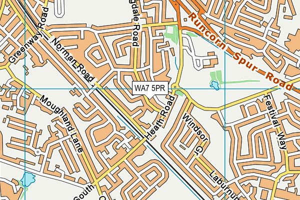 WA7 5PR map - OS VectorMap District (Ordnance Survey)