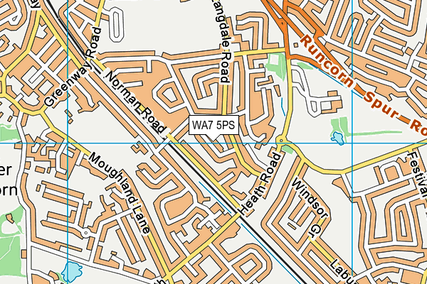 WA7 5PS map - OS VectorMap District (Ordnance Survey)
