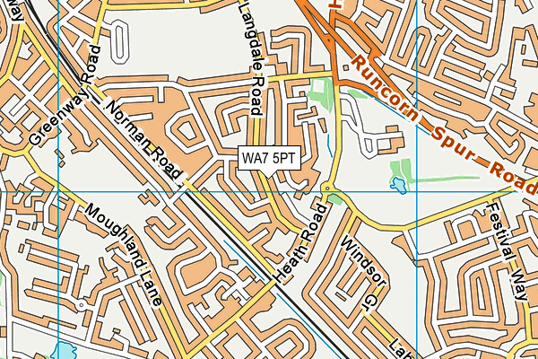 WA7 5PT map - OS VectorMap District (Ordnance Survey)