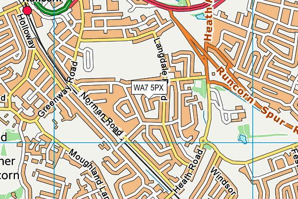 WA7 5PX map - OS VectorMap District (Ordnance Survey)