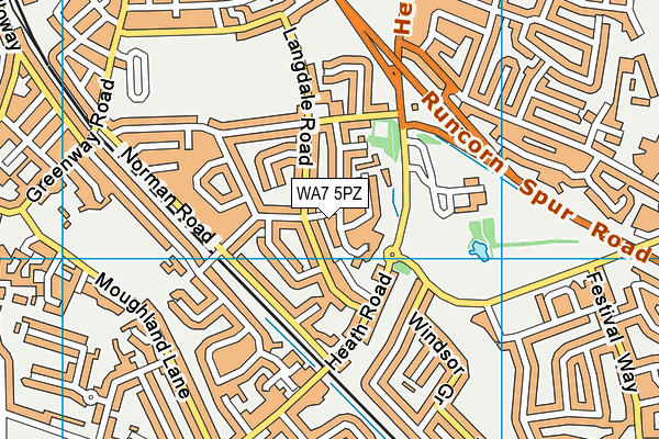 WA7 5PZ map - OS VectorMap District (Ordnance Survey)