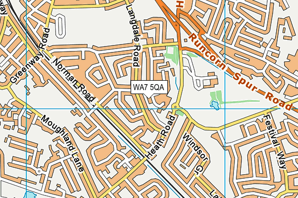 WA7 5QA map - OS VectorMap District (Ordnance Survey)