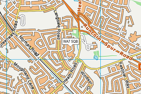 WA7 5QB map - OS VectorMap District (Ordnance Survey)