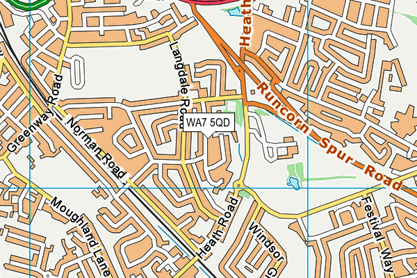 WA7 5QD map - OS VectorMap District (Ordnance Survey)