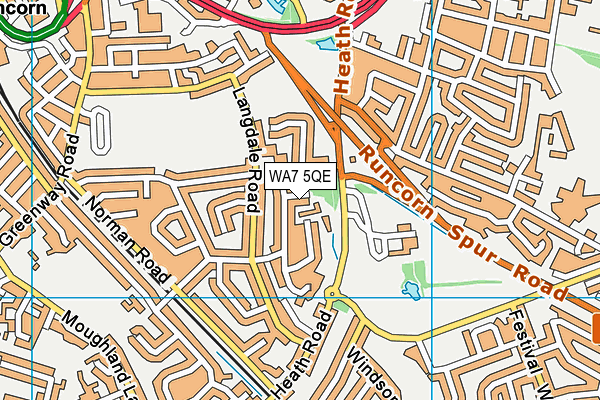 WA7 5QE map - OS VectorMap District (Ordnance Survey)