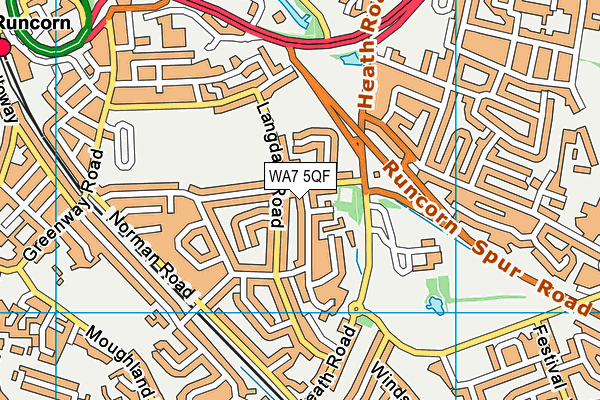 WA7 5QF map - OS VectorMap District (Ordnance Survey)