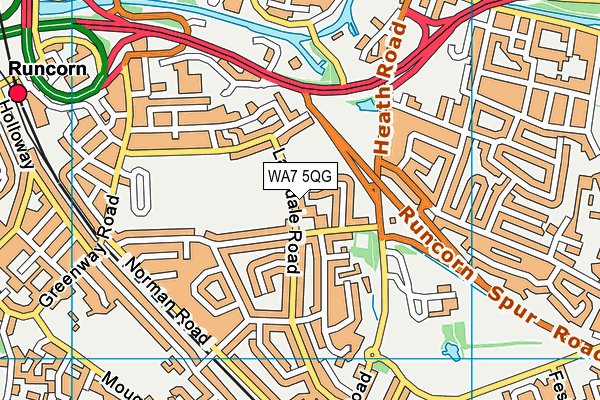 WA7 5QG map - OS VectorMap District (Ordnance Survey)