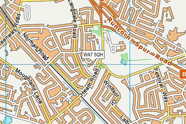 WA7 5QH map - OS VectorMap District (Ordnance Survey)