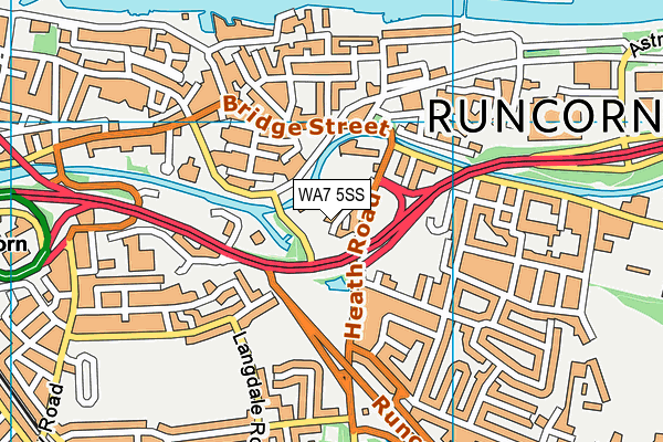 WA7 5SS map - OS VectorMap District (Ordnance Survey)