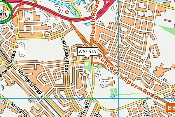 WA7 5TA map - OS VectorMap District (Ordnance Survey)