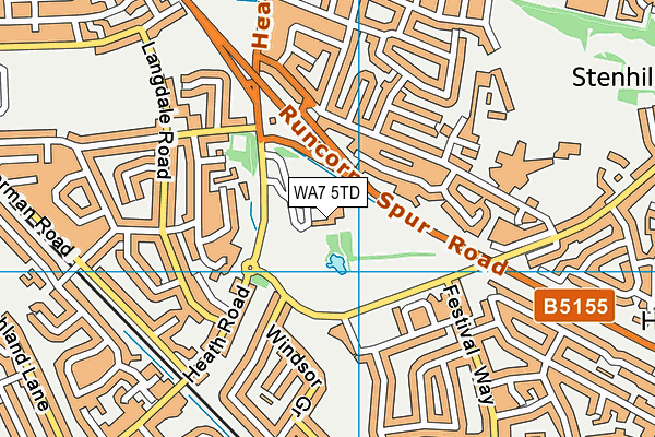 WA7 5TD map - OS VectorMap District (Ordnance Survey)