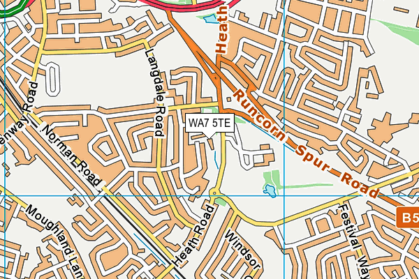 WA7 5TE map - OS VectorMap District (Ordnance Survey)