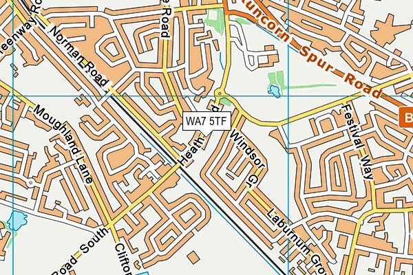 WA7 5TF map - OS VectorMap District (Ordnance Survey)