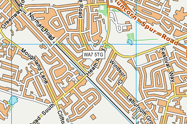 WA7 5TG map - OS VectorMap District (Ordnance Survey)