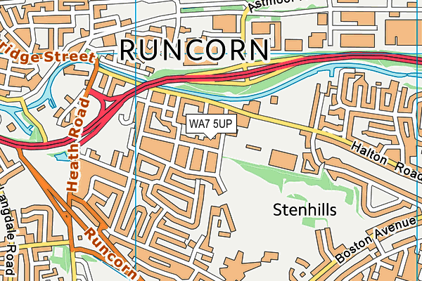 WA7 5UP map - OS VectorMap District (Ordnance Survey)