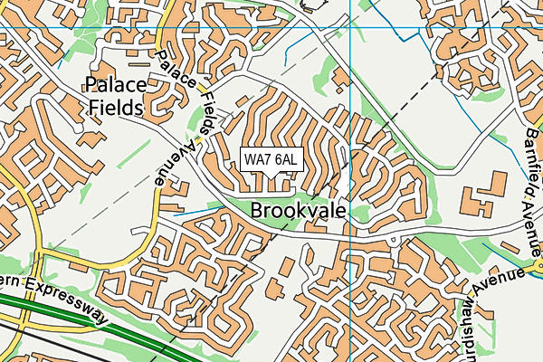 WA7 6AL map - OS VectorMap District (Ordnance Survey)