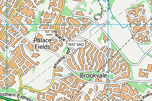 WA7 6AQ map - OS VectorMap District (Ordnance Survey)