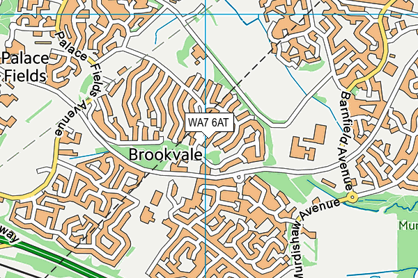 WA7 6AT map - OS VectorMap District (Ordnance Survey)