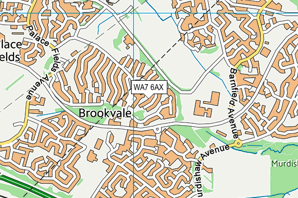 WA7 6AX map - OS VectorMap District (Ordnance Survey)