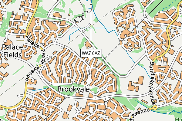 WA7 6AZ map - OS VectorMap District (Ordnance Survey)