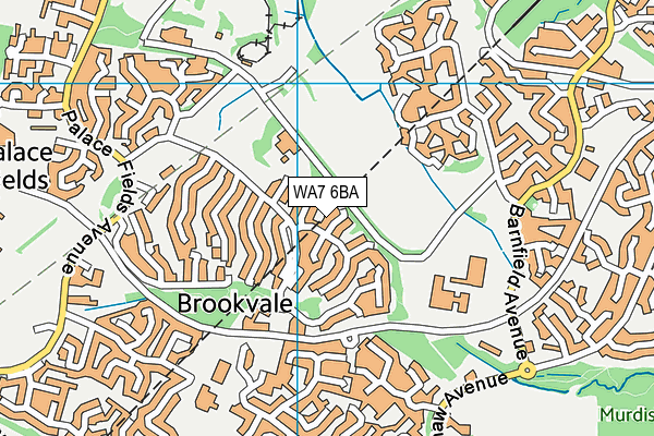 WA7 6BA map - OS VectorMap District (Ordnance Survey)