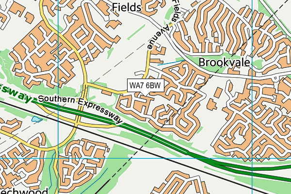 WA7 6BW map - OS VectorMap District (Ordnance Survey)