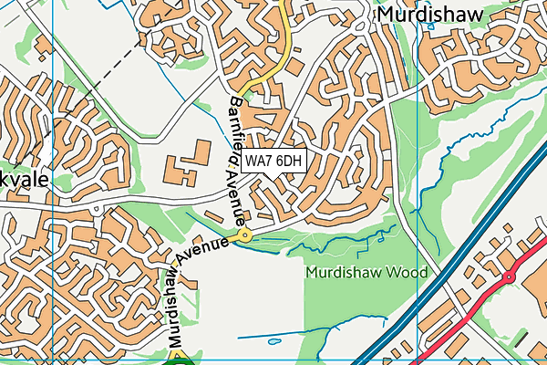 WA7 6DH map - OS VectorMap District (Ordnance Survey)