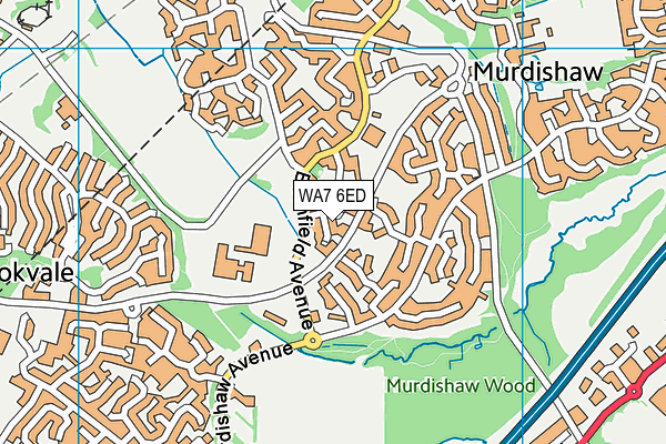 WA7 6ED map - OS VectorMap District (Ordnance Survey)