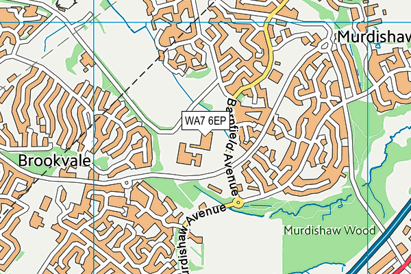 Brookvale Recreation Centre map (WA7 6EP) - OS VectorMap District (Ordnance Survey)