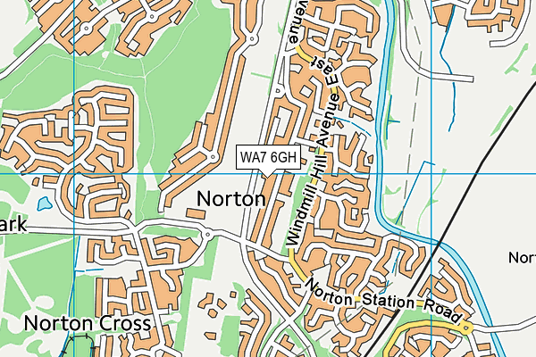 WA7 6GH map - OS VectorMap District (Ordnance Survey)