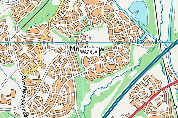 WA7 6JA map - OS VectorMap District (Ordnance Survey)