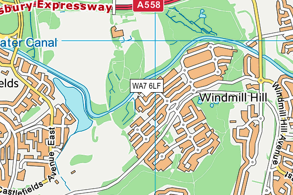 WA7 6LF map - OS VectorMap District (Ordnance Survey)