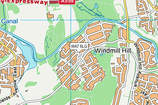 WA7 6LG map - OS VectorMap District (Ordnance Survey)