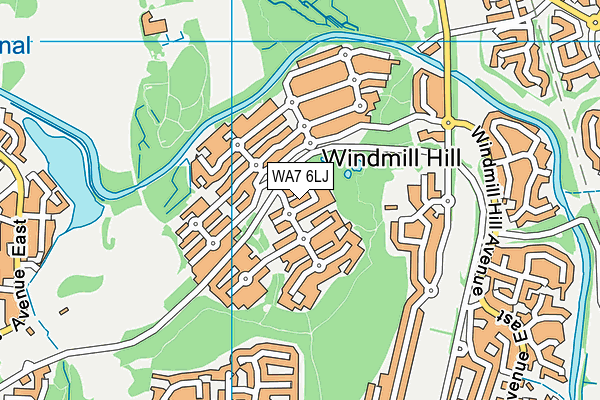 WA7 6LJ map - OS VectorMap District (Ordnance Survey)