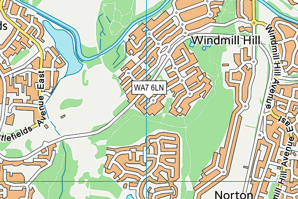 WA7 6LN map - OS VectorMap District (Ordnance Survey)