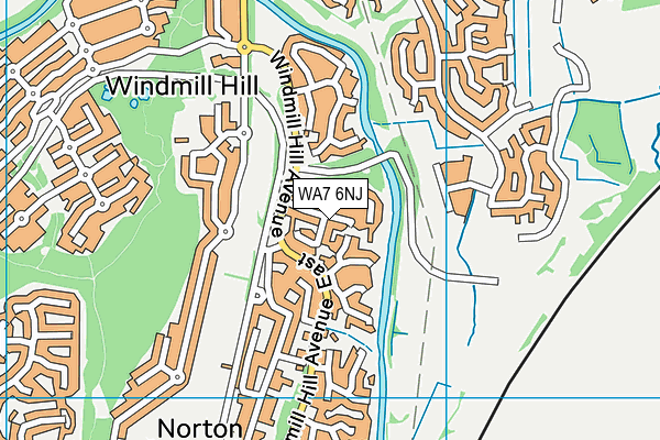 WA7 6NJ map - OS VectorMap District (Ordnance Survey)