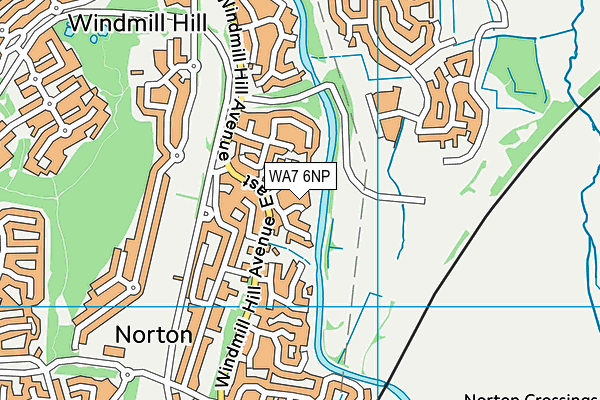WA7 6NP map - OS VectorMap District (Ordnance Survey)