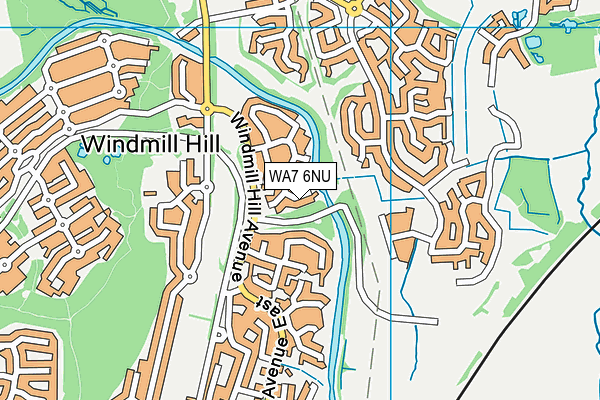 WA7 6NU map - OS VectorMap District (Ordnance Survey)