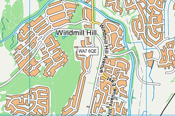 WA7 6QE map - OS VectorMap District (Ordnance Survey)