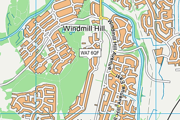 WA7 6QF map - OS VectorMap District (Ordnance Survey)